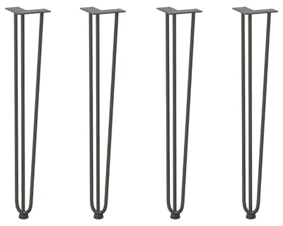 Obrázek produktu pro vidaXL Vlásenkové nohy pro konzolové stolky 4 ks. Antracit 72 cm, masivní ocel
