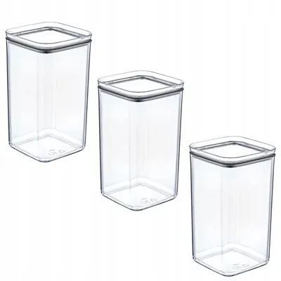 Produktbild von POTZ Store&Fresh 1,5 L, 3er-Set, Vorratdsdose, Behälter für trockene Lebensmittel – Reis, Nudeln