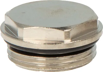 Produktbild von tecuro Blindstopfen, Verschlussstopfen 3/4 Zoll - selbstdichtend mit O-Ring - Messing vernickelt