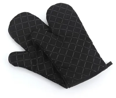 Image de 1 paire de gants de cuisine, maniques résistantes à la chaleur, maniques en silicone durables
