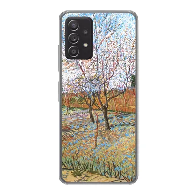 Produktbild von MuchoWow® Handyhülle Schutzhülle Hülle für Samsung galaxy a73 Blühender Pfirsichbaum - Vincent van Gogh Silikon Softcase Handy Hülle - Handyhülle
