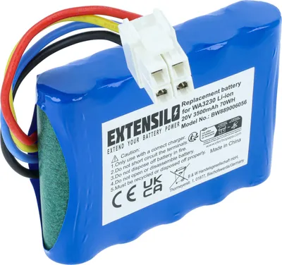 Produktbild von EXTENSILO Akku kompatibel mit Worx WR104SI.1, WR106SI, WR104SI, WR103SI, WR105SI, WR102SI.1, WR105SI.1, WR102SI Rasenmäher (3,5Ah, 20V Li-Ion)
