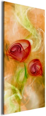 Produktbild von Wallario Premium Leinwandbild Abstrakte Rosen in Größe 60 x 150 cm