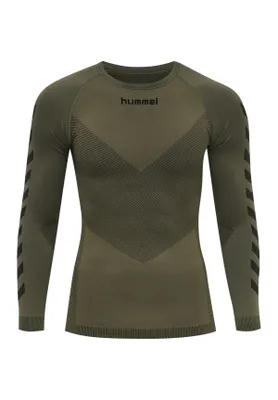 Obrázek produktu pro Hummel First Seamless Jersey L/S tričko s dlouhým rukávem funkční tričko kompresní tričko olivové 202638-6084, velikost:XS/S
