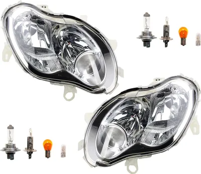 Zdjęcie produktu dla Johns, Reflektory halogenowe pasujące do Smart ForTwo 450 Set 04-06 z żarówką L R 0013464V003000000 0013464V002000000 0013464V001000000 13464V00