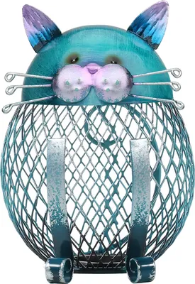 Produktbild von TOOARTS Katzen-Spardose  Sparschwein Tier-Ornament  Kreatives Ornament Eisenkunst-Ornament  Handgefertigtes Kunsthandwerk Innendekoration