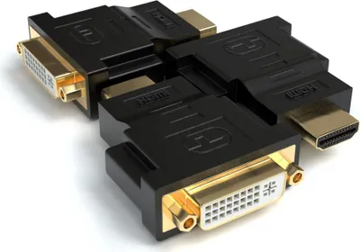 Produktbild von DVI-I (24+5) zu HDMI Adapter DVI Buchse auf HDMI Stecker, 3 Stück
