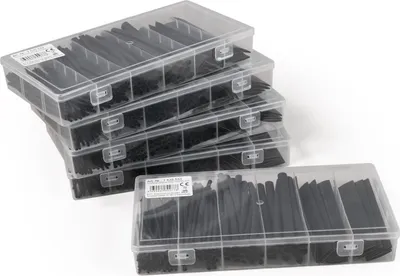 Produktbild von Schrumpfschlauch-Set McPower 500-teilig in Sortimentsboxen schwarz