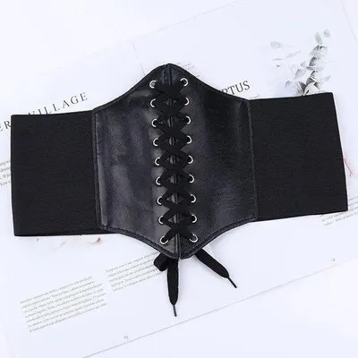 Image de Bande élastique pour mollets avec large bande élastique réglable, noire, souple