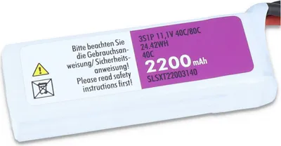 Produktbild von Krick LiPo Akku 11,1V 2200 mAh 40C XT60 Stecker
