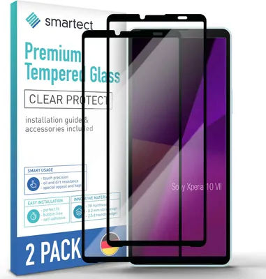 Produktbild von 2x Schutzglas Panzerfolie Full Screen für Sony Xperia 10 VII Displayschutz Glas