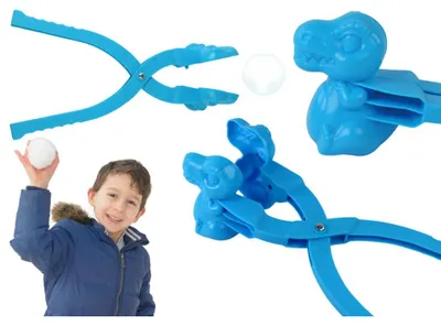Produktbild von Leantoys Schneemacher Schneeballmaschine Blauer Dinosaurier