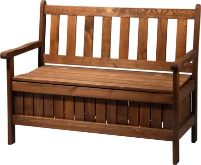 Produktbild von Dobar Massive Truhenbank mit Stauraum für Garten, aus Holz, 115 x 58 x 89 cm