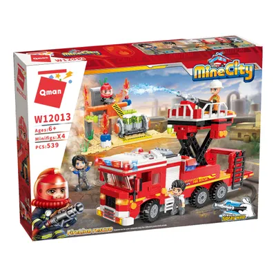 Produktbild von Qman Mine City Fire Line W12013 Tankwagen-Sprhgert mit Plattform