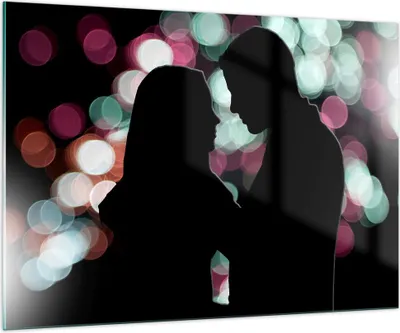 Produktbild von Bilder auf glas - Paar Liebe Beziehung - 100x70cm - Glasbilder - Wandbilder - Kunstdruck - zum Aufhängen bereit - Wanddekoration aus Glas - Glas Bilder - Wandbild auf Glas - Einteilig - GAA100x70-2551