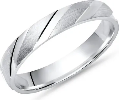 Produktbild von Unique Silberring 925 Sterling Silber quermattiert 4mm breit R8509