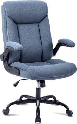 Imagen del producto de Silla de oficina ergonómica, silla de escritorio y silla giratoria, color azul