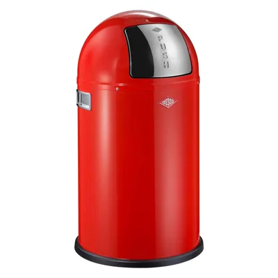 Image de Wesco Poubelle Pushboy Junior, Poubelle Push, Collecteur de déchets, tôle d'acier, rouge, 22 L, 175531-02