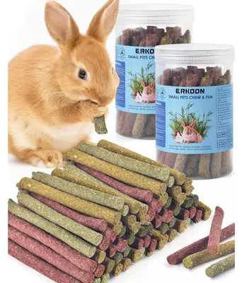 Produktbild von Timothy Heu Sticks 76 Stück Kaninchen Spielzeug Zahnpflege Kauspielzeug für Kleintiere