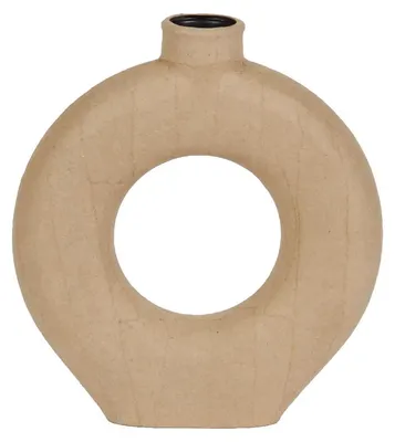 Produktbild von Décopatch Braunes Pappmaché, Ringvase, wasserdicht - Kartonbraun HD071C