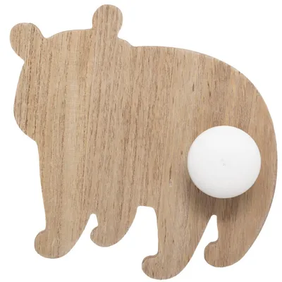 Produktbild von Wandhaken für Kinder, MDF, Bär-Optik