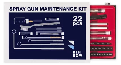 Obrázok produktu pre Benbow Pro 601 čistiaca súprava 22 kusov pre striekacie pištole Kefky a ihly na čistenie striekacích pištolí