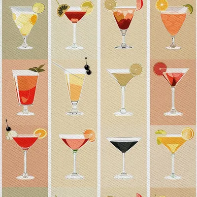 Produktbild von OUTDOOR DEKOSTOFFE OXFORD - Motiv Cocktail | DX8803