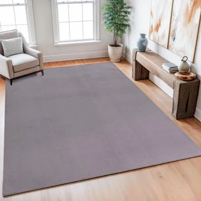 Zdjęcie produktu dla Unyqoos® Relax Samba – wykładzina krótkoskrutowa, zmywalna, 160 x 230 cm, kolor: jasnoszary, materiał: poliester, gramatura: 1250 g/m², certyfikat OEKO-TEX100