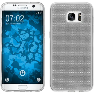 Produktbild von PhoneNatic Case kompatibel mit Samsung Galaxy S7 Edge - clear Silikon Hülle Iced Cover