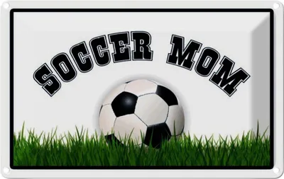 Produktbild von vianmo Blechschild 20x30 cm Fußball Soccer Mom Mutter Sport Hobby