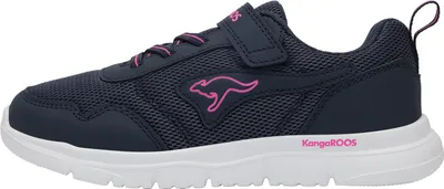 Produktbild von KangaROOS Kinder-Mädchen-Sneaker-Slipper-Klettschuh K-ETK Possum EV dk Dunkel-Blau-Pink, Farbe:blau, EU Größe:33