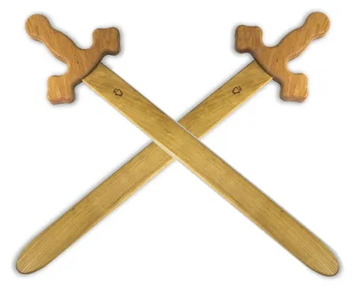 Produktbild von BestSaller 1102 Ritterschwert Edelmann Holz, 54 cm lang, natur (2 Stück)