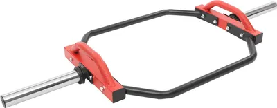 Image de Barre d'haltères hexagonale - Barre d'haltères courts - Acier robuste - Capacité de charge jusqu'à 150 kg - Pour la musculation à domicile - Avec verrous à ressort