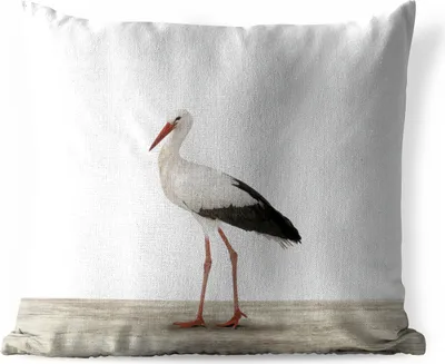 Produktbild von MuchoWow® Outdoor Kissen - Storch - Vogel - Tiere - Jungen - Kinder - Mädchen - 60x60 cm - Wetterfest - Lounge Kissen - Dekoration - Schlaf Kissen