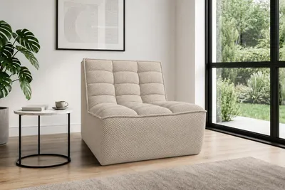 Produktbild von Kaiser Möbel Sessel, Loungesessel, Plüschstoff Pop, Beige, LAZY