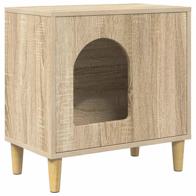 Image de vidaXL Maison pour chats Sonoma 51 x 30 x 52 cm Bois composite