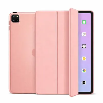 Produktbild von Schutzhülle für Apple iPad Pro 11" 4./3./2./1. Generation (2022/2021/2020/2018) Smart Cover Schutz Auto Wake Up Sleep Hülle Tasche Etui Case - Rose