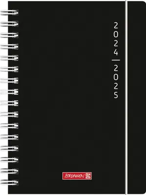 Produktbild von Schülerkal. 24/25 "Plain Black", 1 S. = 1 Tag, A5, schwarz