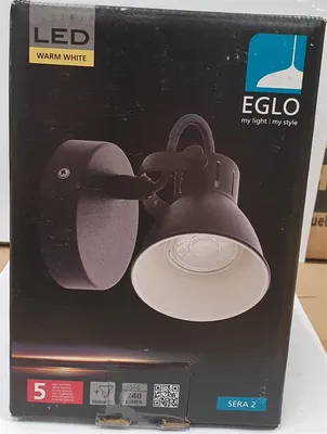 Image de Eglo LED Applique & plafonnier Sera 2 noir orientable IP20 3,3W GU10 240lm blanc chaud 3000K