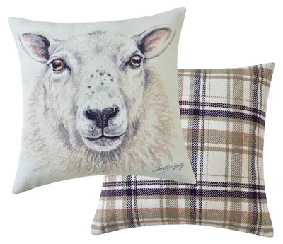 Sitzkissen mit Schafmotiv, 43 x 43 cm, Polyester