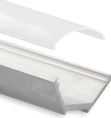 Produktbild von GX-NL10 LED ECK-Profil 200 cm eloxiert, silber 2m Abdeckung opal