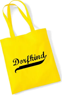 Produktbild von Huuraa Jutebeutel Dorfkind Vintage 10 Liter Yellow Baumwolle Tasche Geschenkidee
