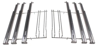 Two sets of telescopic oven racks are shown against a white background.