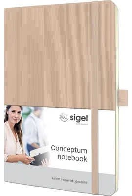 Image de sigel CO332 sigel carnet de notes Conceptum, DIN A5, quadrillé, beige
