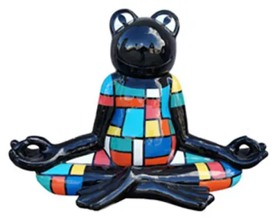Produktbild von Modern Skulptur Frosch aus Kunststoff Dekorative Figur Garten 55cm Statuen Neu