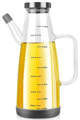 Produktbild von Öl Essig Spender Glas 1L auslaufsicher mit Griff BBQ Küche Camping