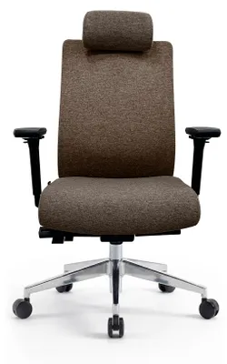 Image de JAN NOWAK Chaise de bureau ergonomique, marron, VECTOR – ergonomique et confortable pour le bureau et le télétravail
