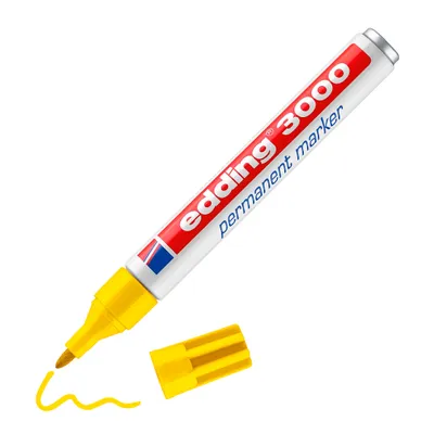 Produktbild von Edding 3000 Permanent Marker Yellow, Gelb