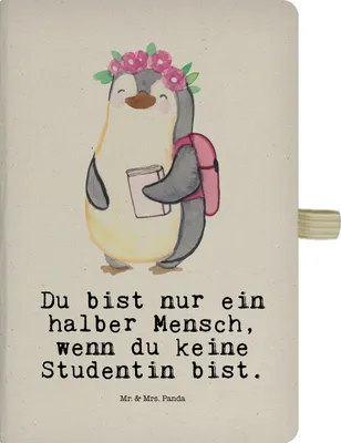 Produktbild von Mr. & Mrs. Panda Journal Studentin Herz - Transparent - Geschenk, Reisetagebuch, Tagebuch, A5 Heft, notizbuch, Skizzenbuch