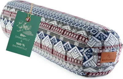 Produktbild von #DoYourYoga  Yoga-Bolster Tarik  - gefüllt mit Dinkelspelz - Rund - Style 19